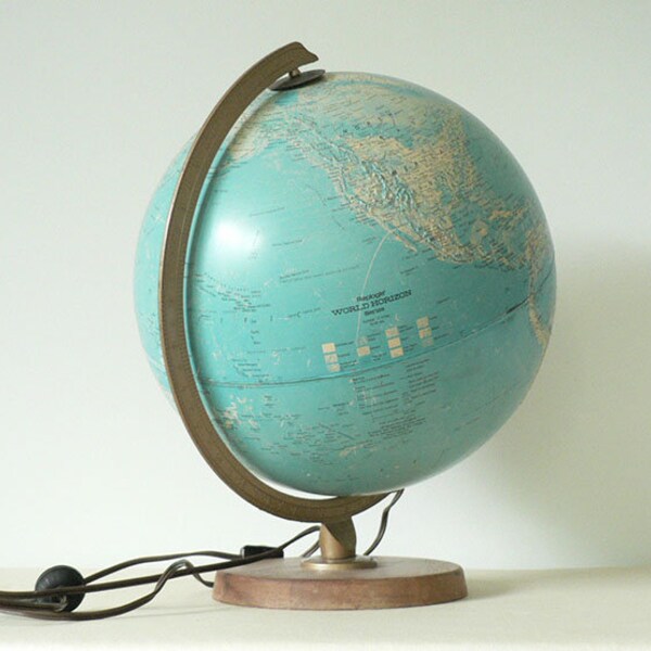 World Globe on Stand by Repogile Electric Lighted