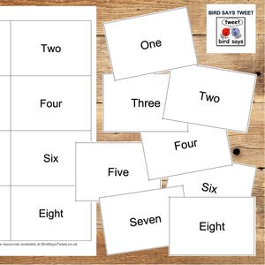 SET 2: cijfers in woorden van één tot honderd – met 6 spellen: vroege wiskunde, ASN, flashcards, rekensommen – digitale pdf-download