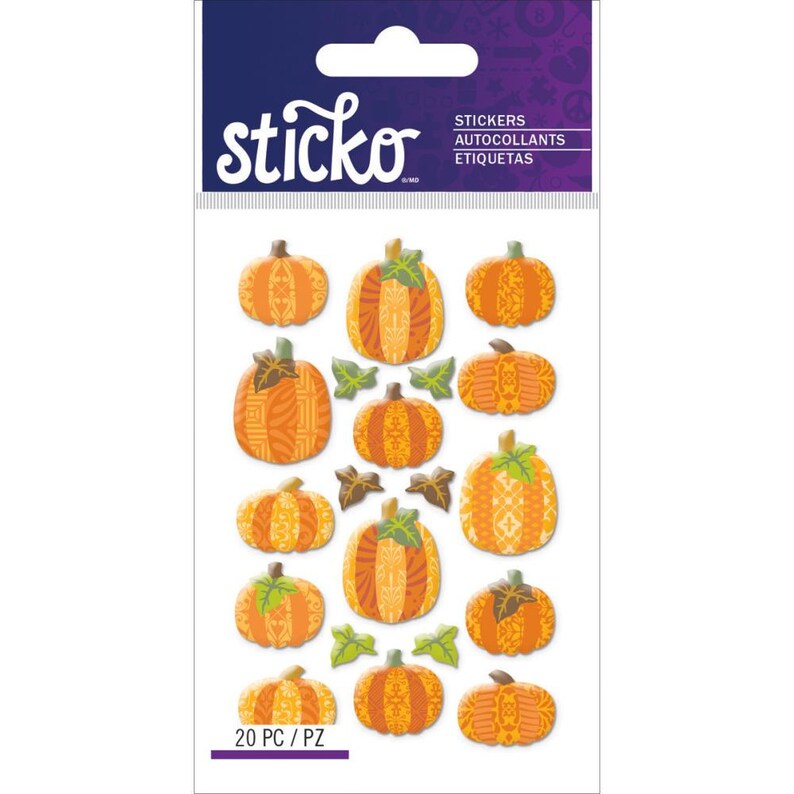 Sticko Epoxy Stickers Pumpkins Pumpkin Stickers | Etsy