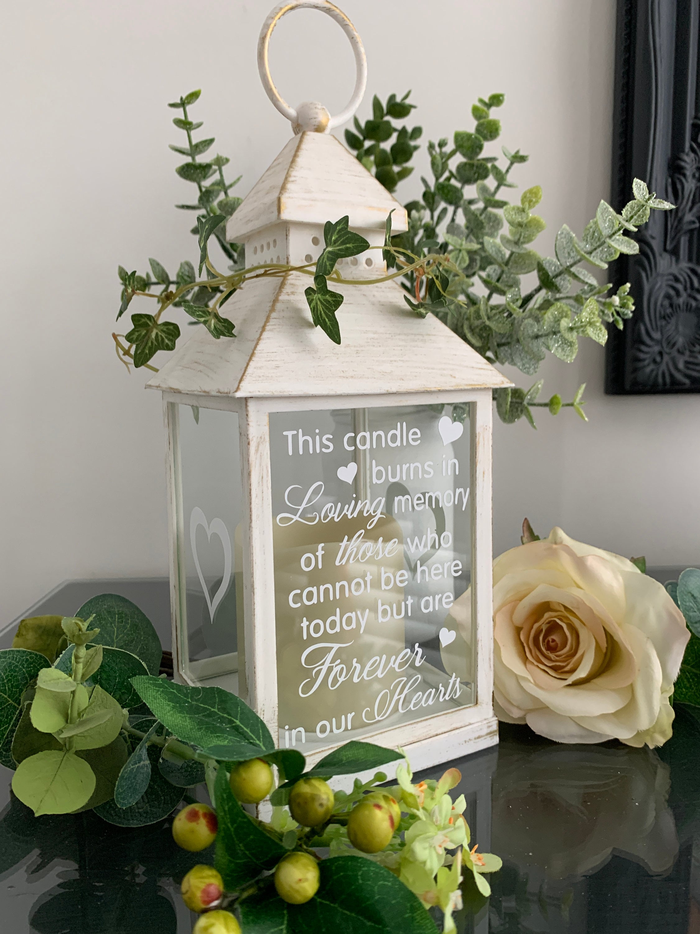 This candle burns in loving memory of those who cannot be here today but are forever in our hearts Memorial Lantern, LED Wedding Lantern
