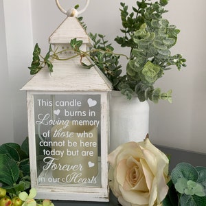 This candle burns in loving memory of those who cannot be here today but are forever in our hearts Memorial Lantern, Wedding Lantern