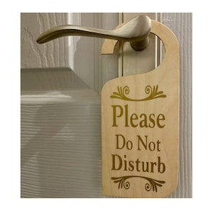 Plaque de porte en bois Ne pas déranger : décoration de bureau à domicile