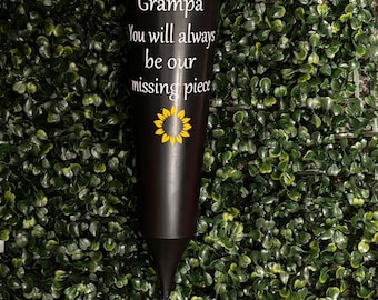 Personalized Memorial Vase: Grave Flower Pot with Spike