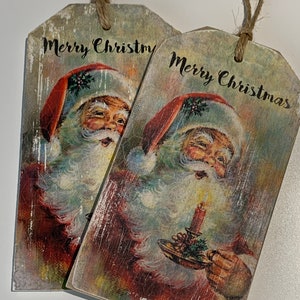 Christmas Gift Tags, Wooden Gift Tags, Luxury Christmas Gift Tags x 2