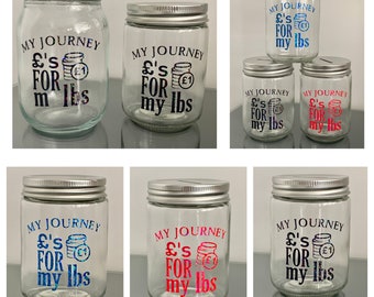 My Weight Loss Journey, Savings Jar, Weight loss incentive, Pound for lbs Money Jar, lose weight aid, weight loss pot, Pounds for lbs Jar.