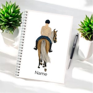 Cuaderno de notas personalizado para regalar a un caballo, lista de tareas, cuaderno de notas para caballos y jinetes, regalo de cumpleaños ecuestre, regalo de Navidad