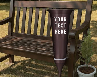 Personalized Memorial Bench Vase: Garden Grave Flower Holder