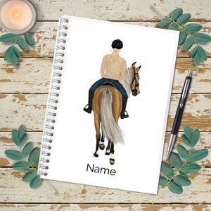 Personalised notebook, Notes, Sketches, Journal, Personalised Gift, horse lover, horse gift, horse, horserider, notebook, to do list