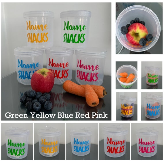 2 Snack Pots, Children's Snack Pot, Food Grade Polyethylene Jars