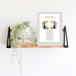Dad in Heaven Memorial Quote Art Print (Digital Download)