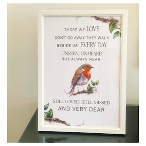 Personalized Memorial Picture Frame: Remembrance Keepsake Wall Art