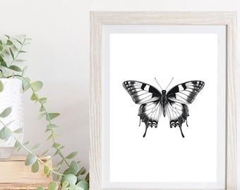 Vintage Butterfly Printable Wall Art: Digital Download for Modern Boho Home Decor