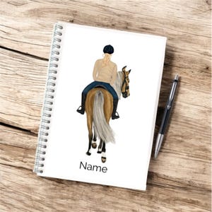 Personalized Horse Notebook: Custom Rider & Horse Illustration - A5 Journal