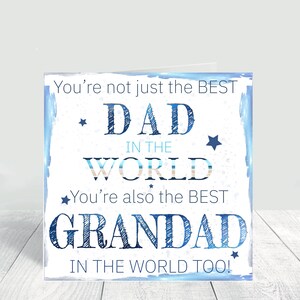 Carte grand-père joyeux anniversaire papa et grand-père Carte faite main vierge à l'intérieur