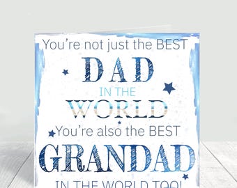 Handmade Birthday Card for Dad & Grandad: Blue Theme