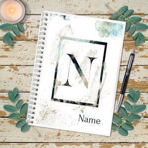Personalised notebook | A5 book | Notes/Sketches/Journal | Personalised Gift | ANY Name & Initial