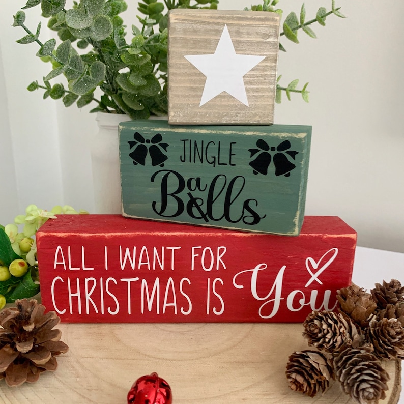 Christmas Wooden Sign, Christmas Decor, Christmas Signs, Stackable