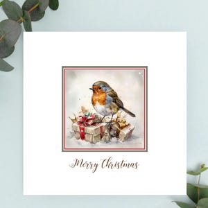 Carte de Noël Robin, Joyeux Noël, ceux que vous aimez, Carte de Robin, Carte de voeux, Carte de Noël Robin, Carte de Noël festive Robin, 15 cm.