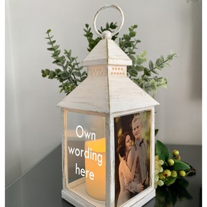 Personalised Gift - Memorial Lantern -  Photo Candle Lantern - Sympathy Keepsake Gift, Bereavement Tribute, Honour Lost Loved Ones