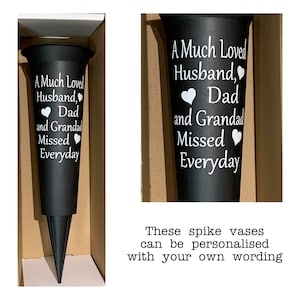 Personalised Memorial Vase | Grave/Crem Vase/Flower Pot | Remembrance Vase