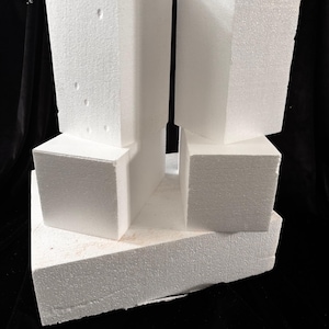 Polystyrene Blocks, Rectangle, Ideal for making models, 5 Blocks, Crafting blocks, present blocks