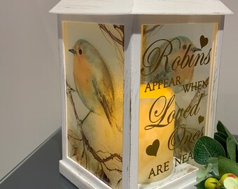Los Petirrojos Aparecen Cuando Los Seres Queridos Están Cerca / Regalo Conmemorativo / Seres Queridos Perdidos / Regalo De Duelo / Adorno De Robin / Regalo De Simpatía - México