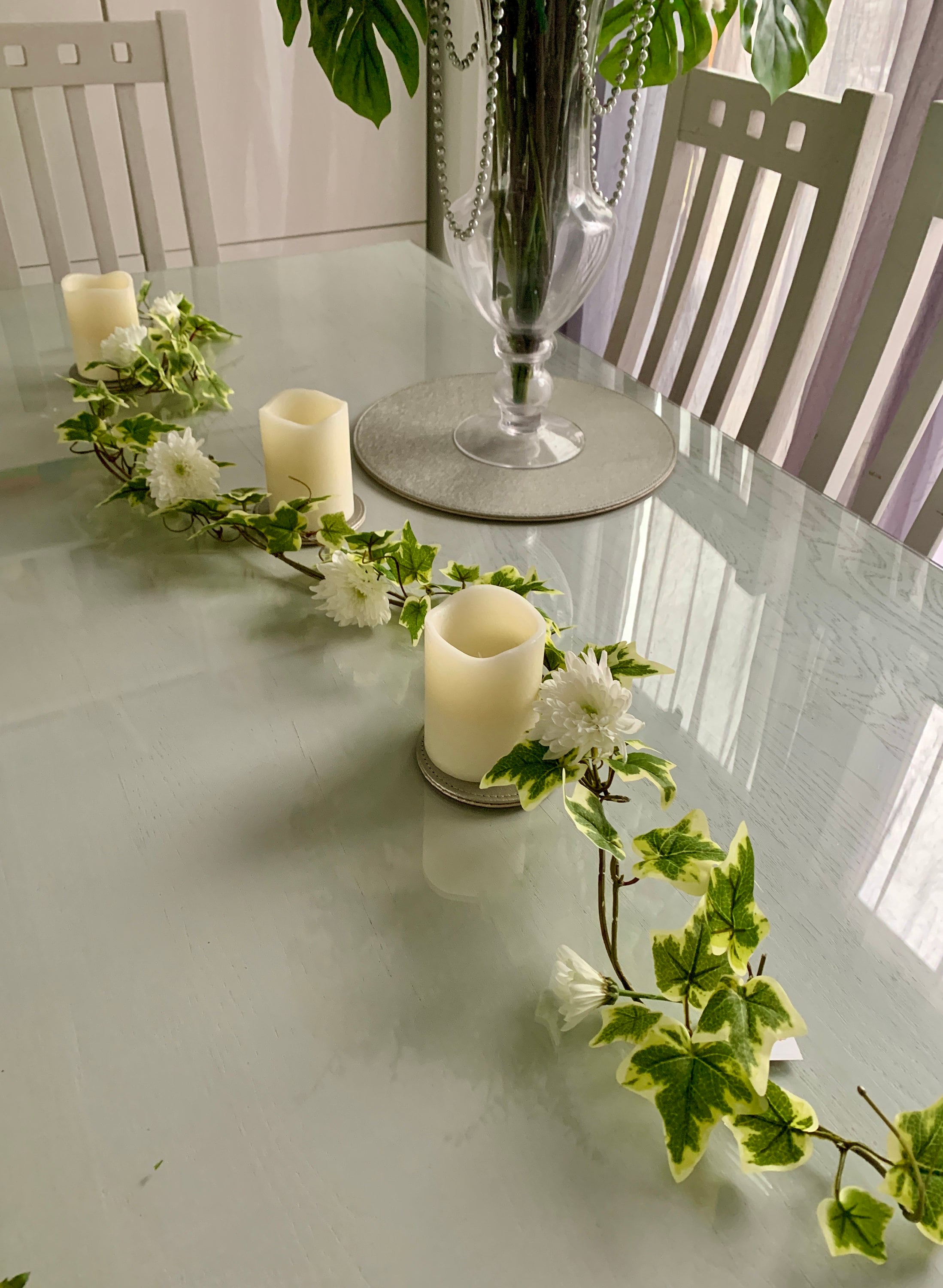 Best Artificial Ghirlanda Di Edera In Seta Con Boccioli Di Vite Rosa - 2,1 Metri, 42 Rose E 70 Foglie - Per Matrimoni E Decorazioni - 2