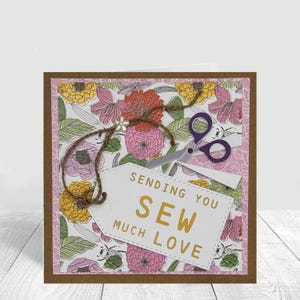 Costura, artesanato, cartão de felicitações para a mãe, cartão feito à mão para a avó, cartão de felicitações, cartão de aniversário para a amiga da tia babá, enviando muito amor para você.