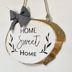 Home Sweet Home Holzschild aus Holz: Rustikale Bauernhaus Wanddeko