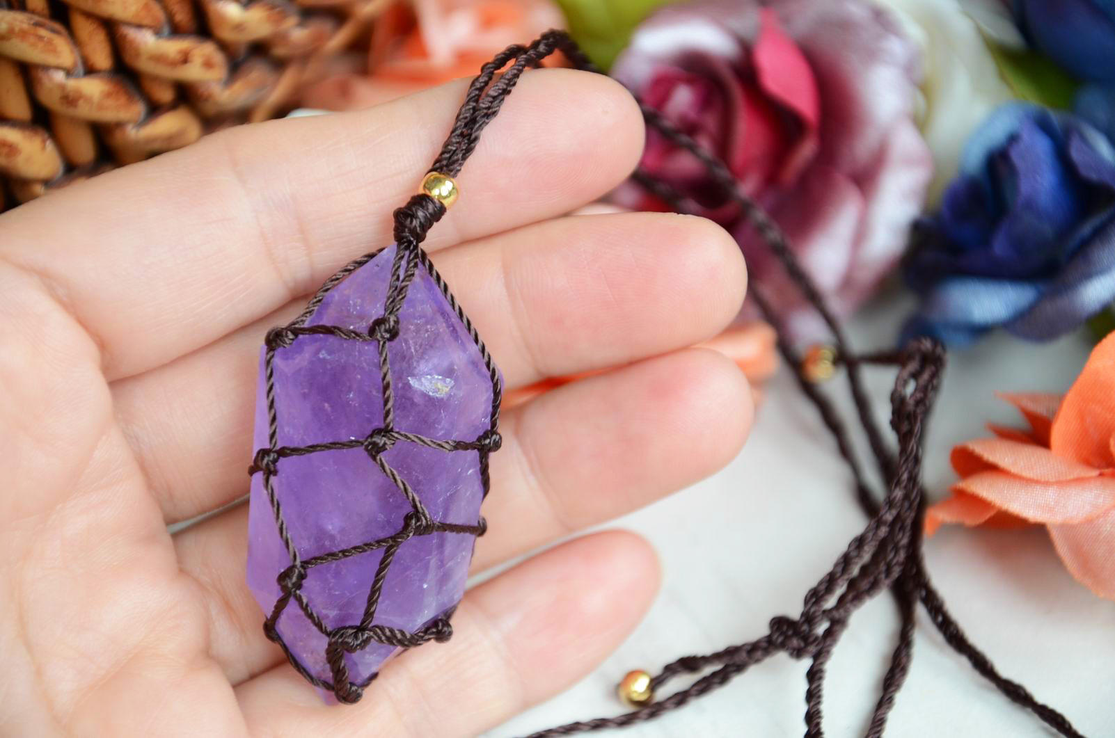 Crystal rope necklace clearance