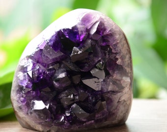 Uruguay Amethyst Geode Clusters Druzy Healing Crystals Deep Purple Crystal Geode AG0503022