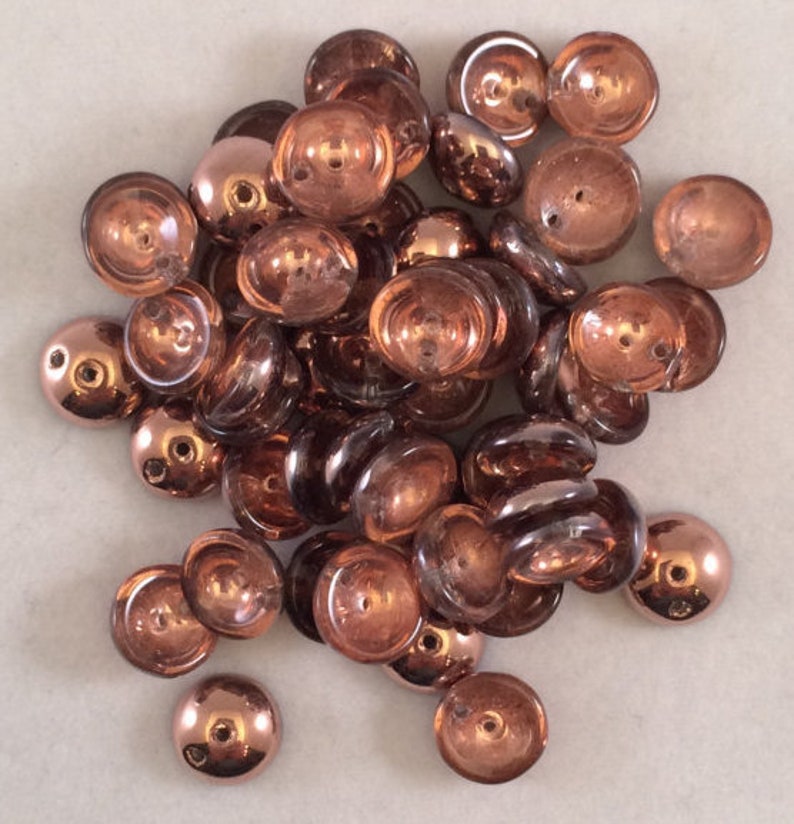 4x8mm Piggy Beads Crystal Capri Gold Czech Glass 00030-27101 1 DESTASH 30 Beads