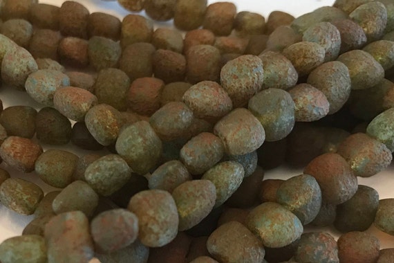 Milky Aqua 25 Stone Picasso 6x8mm Czech Glass Kidney Nugget Beads