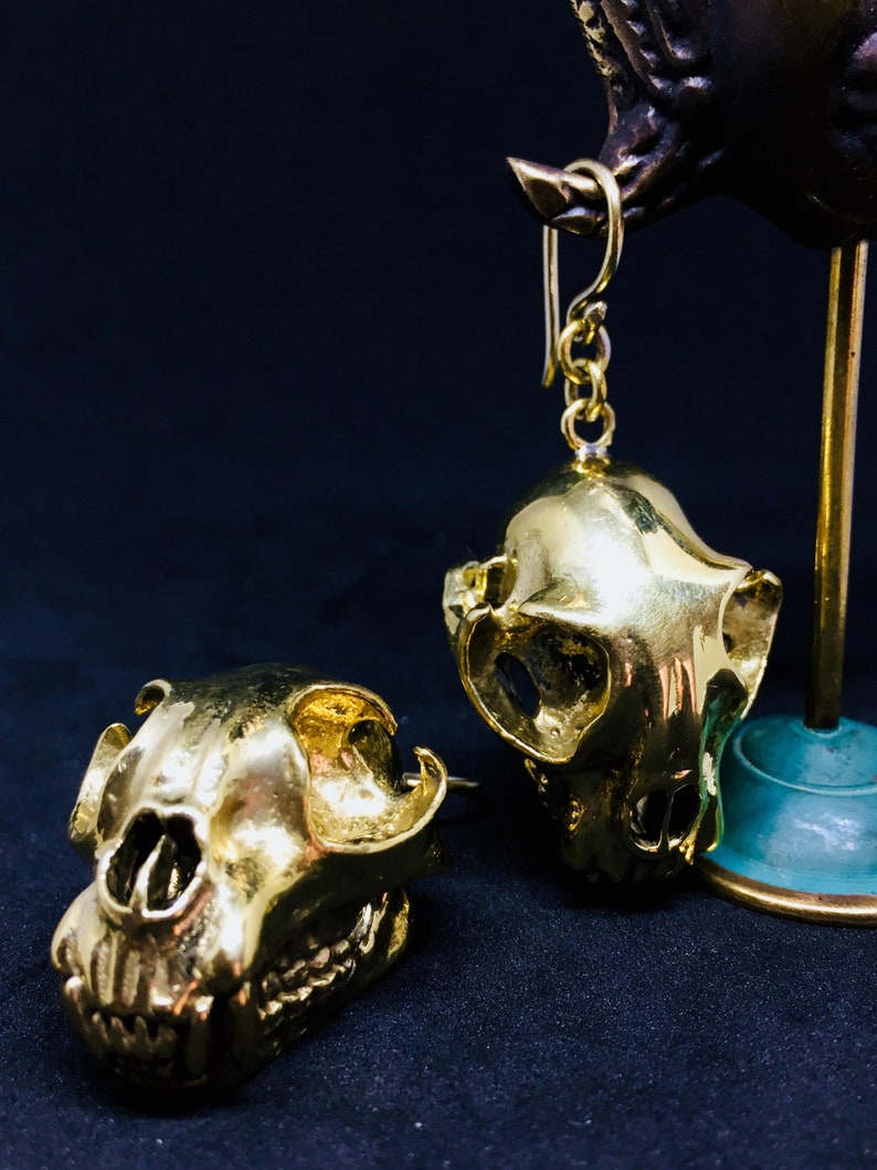 animal skull earrings