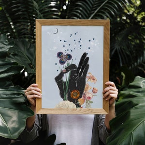 Limited Edition Print, Gyan Mudra Art, Mudra Hands Art Print, Yoga Art Print, Mudra Art Print, Yoga Illustration, Meditation Decor