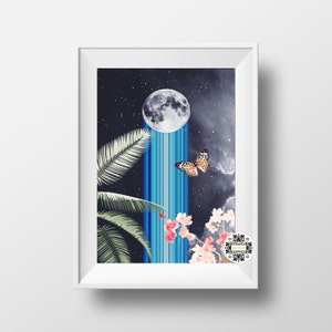 Limited Edition Print, Moon Art Print, Surrealist Art, Surreal Print, Surrealism,Modern Surrealism