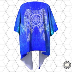 Ganesh Kimono Blue Indigo Boho Cardigan, Beach Wear, Hippie Tops image 3