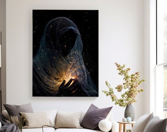 Cosmic Art, Spiritual Art, Astrology Art, Galaxy Art Print, Solar System Art, Cosmic Space Art, Divine Feminine Art, Surreal Art