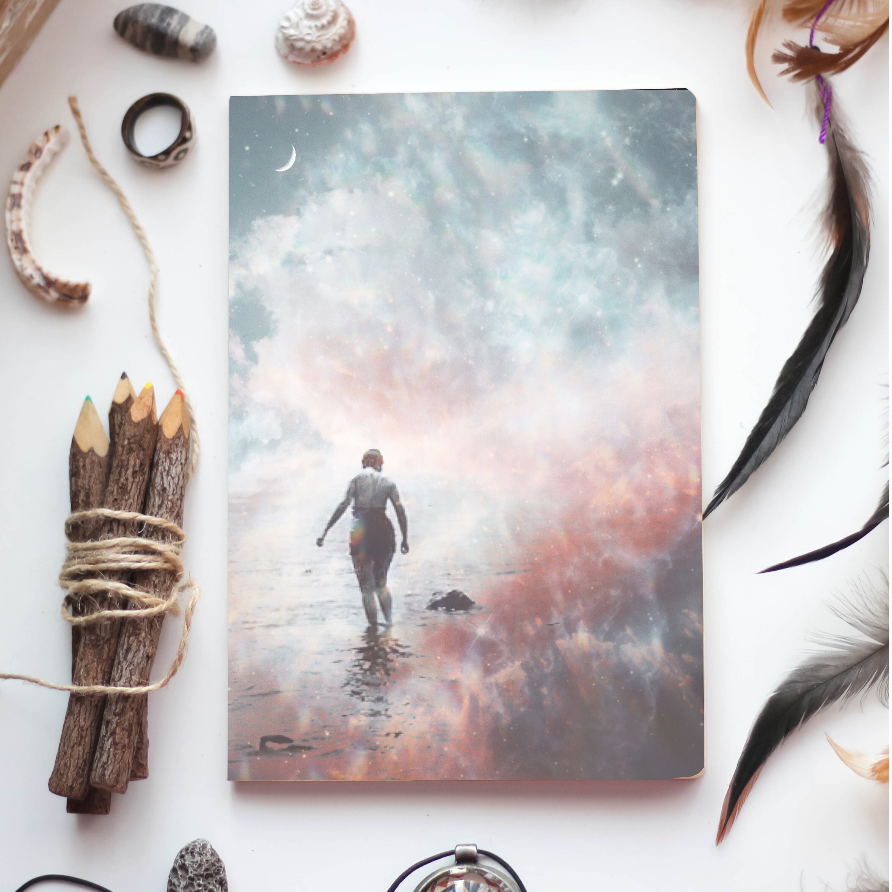 Escapist Dream Journal Celestial Art Notebook Dream Journal Etsy