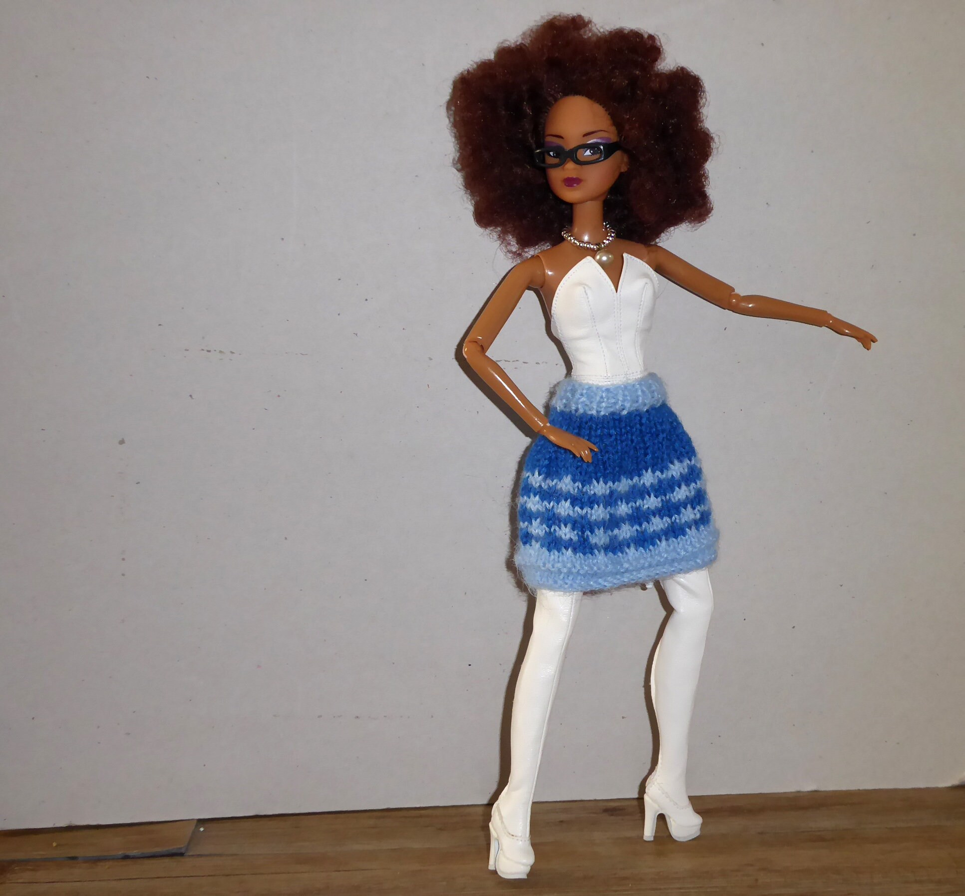 Blue Skirt for Barbie Knit Fashion Royalty FR2 barbie | Etsy