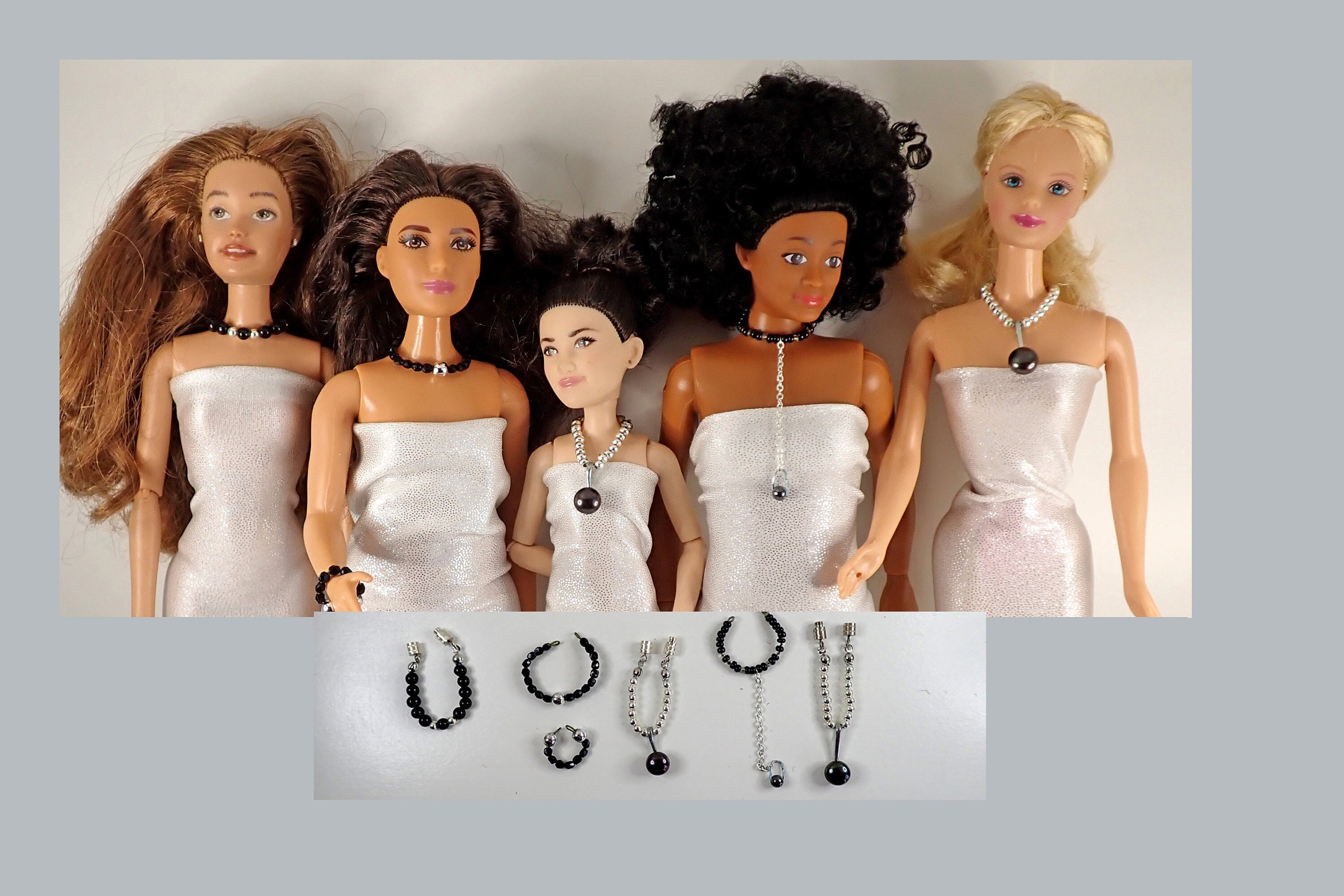 Black Jewelry Lammily Barbie Fashion Royalty Monster High Dolls