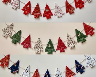 Christmas tree bunting - Christmas tree garland - Christmas bunting - Christmas garland - Christmas wall decoration