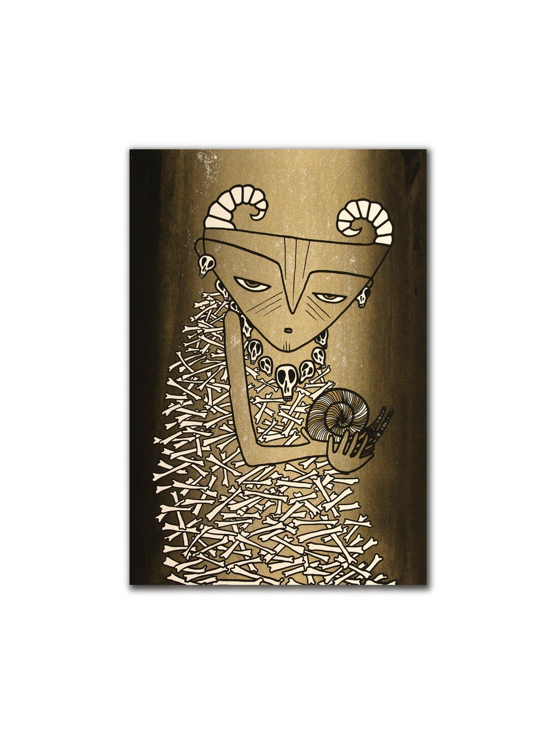 Original Screen Print Gold Wall Decor Limited Edition Etsy