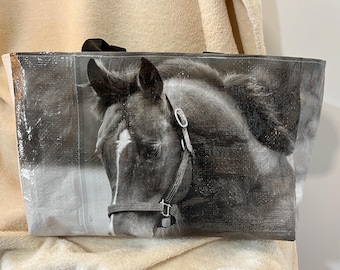Market Bag Upcycled from feedbag