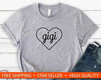 GIGI GIFTS, Gigi Shirt, Gigi Mothers Day Gifts, Grandma Shirt, Soft & Comfy Tee, Pregnancy Announcement, Grandparents, Christmas, Birthday