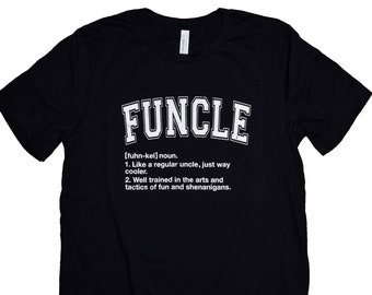 FUNCLE FUNNY UNCLE Shirt Men's T Shirt Gift For Dad T-Shirt New Uncle Reveal Tee Shirts With Sayings Cool Uncle Shirts Soft and Comfortable