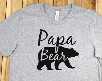 Papa Bear Shirt, Papa Shirt, Family Bear Tshirts, Brother Bear T-Shirts, Mama Bear Papa Bear Tee, Baby Bear Matching Outfit Shirts