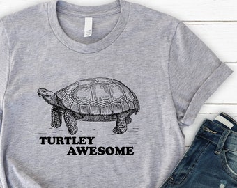 Turtley Awesome Shirt, Soft Unisex Shirt, Sea Turtle, Turtle Shirt, Ocean, Sea, Creatures