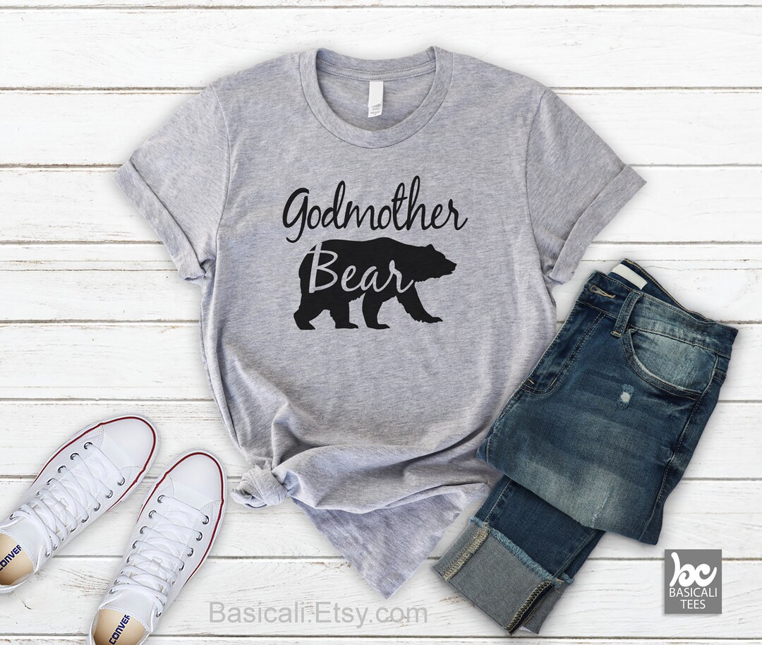 Godmother Shirt Godmother Gift Shirt Godmother Bear Baptism - Etsy