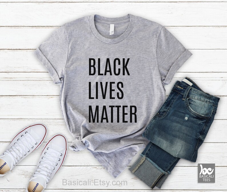 Black Lives Matter Shirt, BLM Shirt, Soft and Comfy Unisex Tee image 1